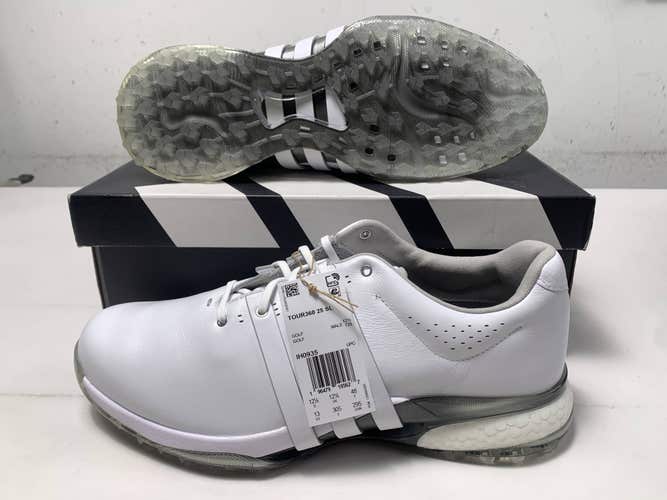 Adidas Tour360 25 Spikeless Waterproof Golf Shoes White Men's SZ 13 (IH0935) NIB