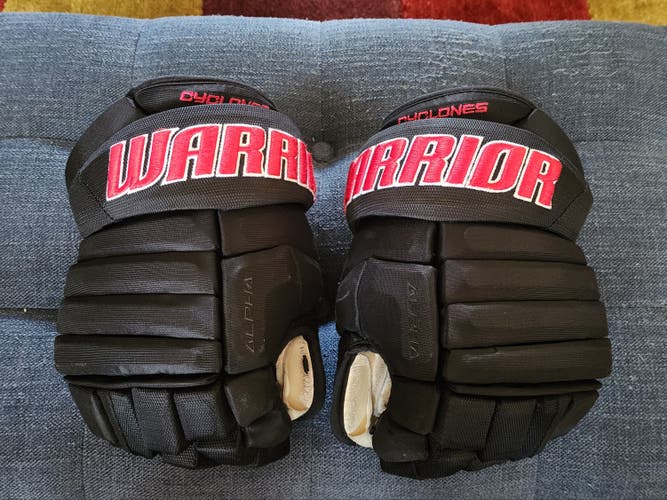 Warrior Alpha Pro Gloves 14" Pro Stock Cincinnati Cyclones