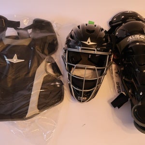 All-Star S7-ELITE SERIES Catcher Gear Set Youth Small 9-12- Black  NEW