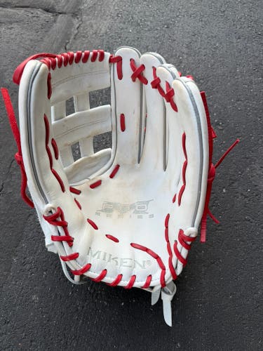 Miken Pro Series RH Softball Glove 13.5" (Used) White Red