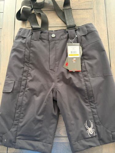 Black Unisex Youth Size 14 Spyder Ski Pants (New)