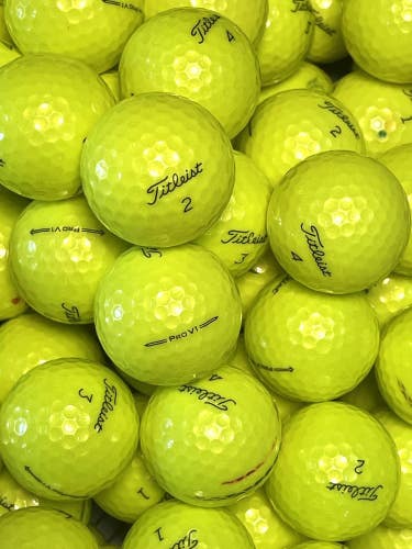 24 Near Mint AAAA Yellow Titleist Pro V1 Used Golf Balls