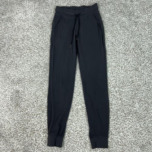 Lululemon Pants Womens 2 Black High Rise Ready to Rulu Jogger Sweatpants Pockets