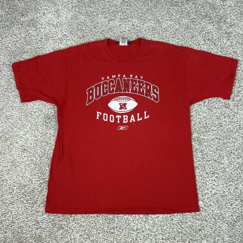 Tampa Bay Buccaneers Shirt Mens Large Red NFL Football Reebok Graphic Tee Top