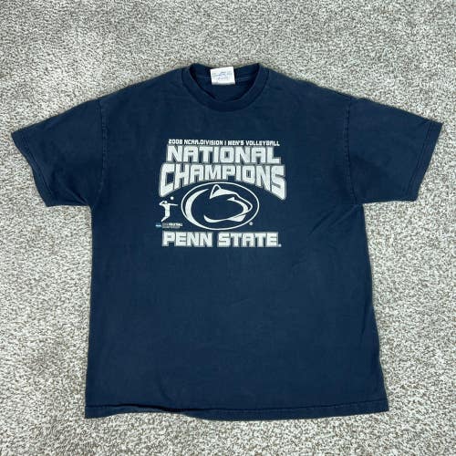 Penn State Nittany Lions Shirt Mens Large Blue NCAA Volleyball Tri Lake Champs