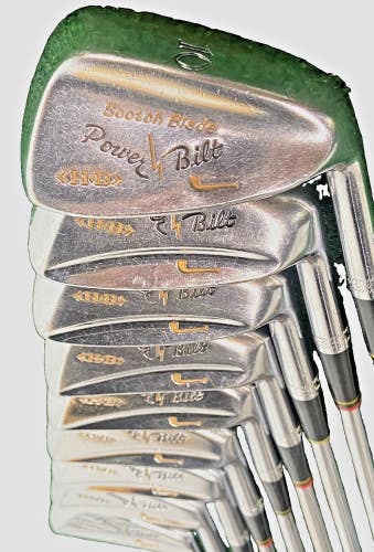 PowerBilt Scotch Blade Iron Set 2-PW RH Duo C Stiff Steel 5i 37" Victory Grips