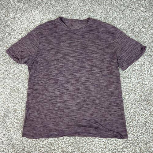 Lululemon Shirt Mens Large Purple Basic Short Sleeve Athletic Running Gym Tee