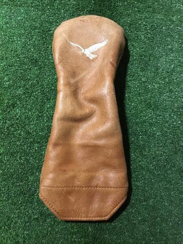 Winston Collection Large Bird Logo Fairway Wood Brown Leather Head Cover