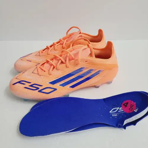 Adidas F50 Elite AG Soccer Cleats INSOLES JH7637 Size 4.5 Orange