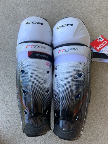 Senior CCM FT 8 PRPO 15" Shin Pads (New).............................…….