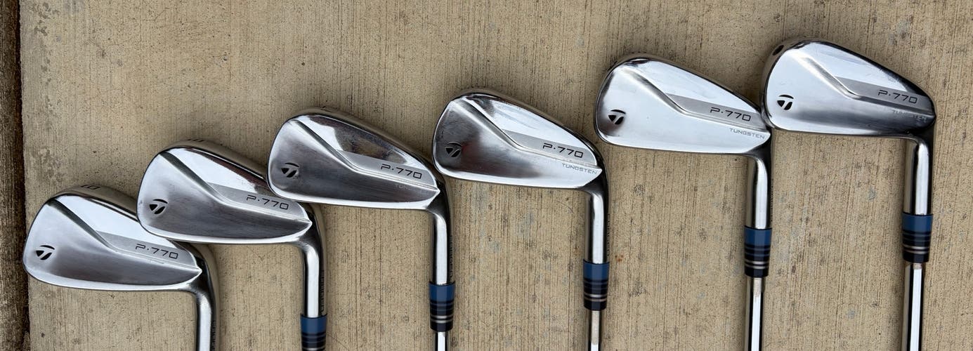 Men's TaylorMade P770 Right Handed Iron Set Stiff+ Flex (6 Clubs) #4 - #9 (Used)