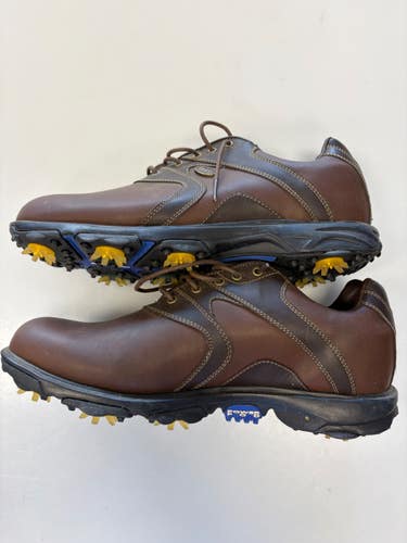 Used Etonic Mens Golf Shoes Brown Senior 9.5 11860-S000315143