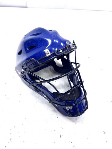 Used Wilson 7 1/8-7 1/2 Catchers Helmet w/Mask Royal Blue Fits all 11860-S000315140