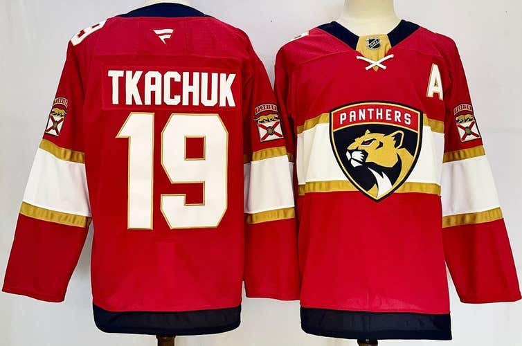 Men's Florida Panthers Matthew Tkachuk 19 Stitched Jersey Ice Hockey Jersey size 50