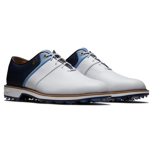 FootJoy Premiere Series 54398 Men's White Navy Leather Spikes Golf Shoes LIQ1621