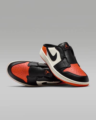 Nike Air Jordan Mule FJ1214-800 Men's 10 Black Orange Slip On Golf Shoes LIQ1662