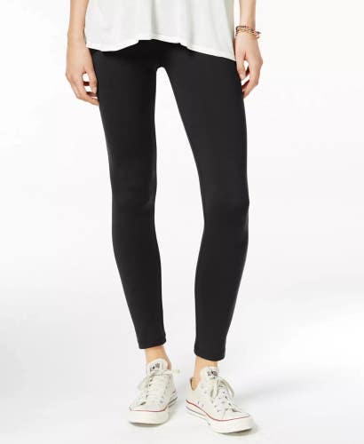 Hippie Rose Leggings Women's Medium Black Ultra Soft Elastic Waist Ankle PALL410
