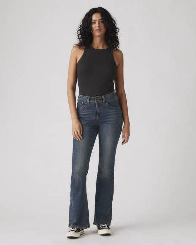 Levi's Retro 726 Flare Jeans Women's 29X32 Around The Bend Denim Stretch PALL448