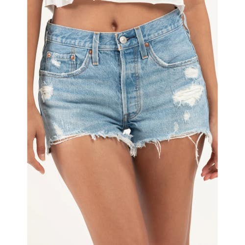 Levi's 501 Original Fit Shorts Women's 31 Oxnard Athens Denim High Rise PALL449