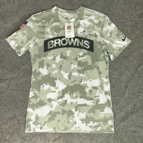 Cleveland Browns Shirt Mens Small NFL Football Salute To Service Dri Fit Nike