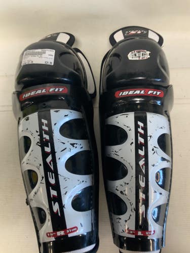 Used Easton STEALTH S1 Intermediate Shin Guards Black 12" 11823-S000041627