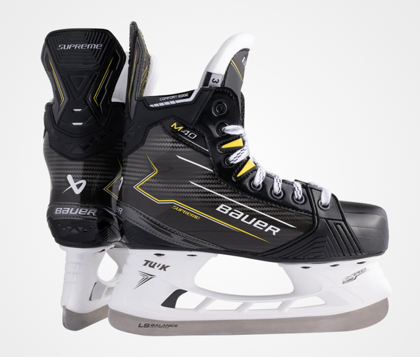 BAUER SUPREME M40 SKATES JR SIZE 1.5 D WIDTH BRAND NEW FREE SHARPENING