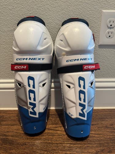 Junior CCM Next 12" Shin Pads, like new