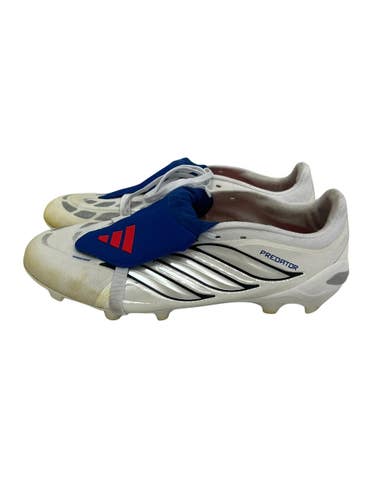Used Adidas Predator Mens 10 Soccer Cleats White And Royal Blue   11692-S000156814