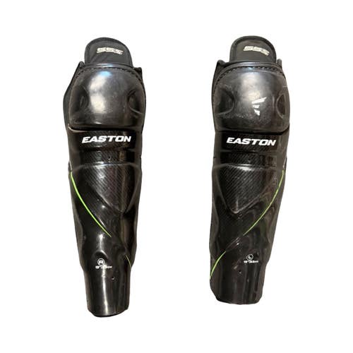 Used Easton 55S STEALTH Junior Shin Guards Black 13" 10299-S000309528