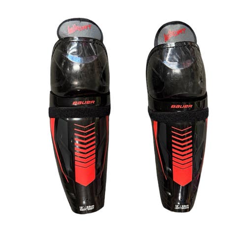 Used Bauer LIL SPORT Senior Shin Guards Black 13" 10299-S000313091