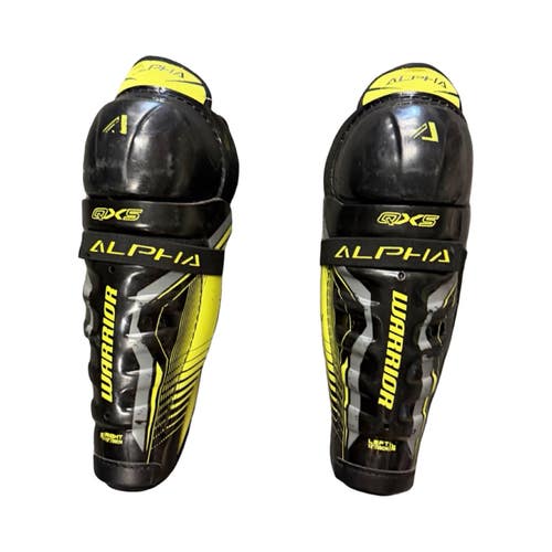Used Warrior ALPHA QX5 Intermediate Shin Guards Black 12" 10299-S000310615