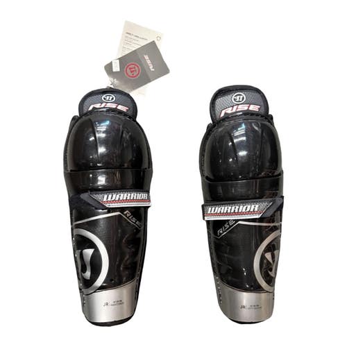 Used Warrior RISE Junior Shin Guards Black 11" 10299-S000311638