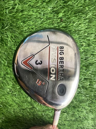 Callaway Big Bertha Fusion Fairway 3 Wood 15* With Aldila NVS Regular Graphite