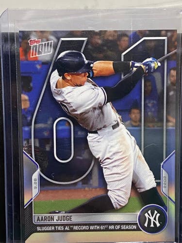 Aaron Judge New York Yankees 2022 Topps NOW 61st HR Card #975