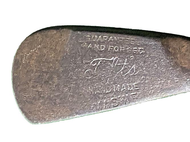 Toft's Handmade Hand Forged Mashie 5 Iron RH Hickory Shaft 35.5" Leather Grip