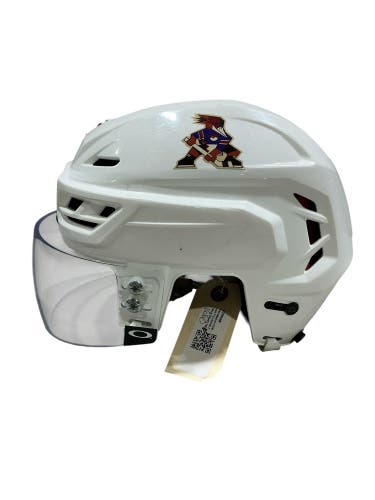 White Medium CCM Tacks 710 Helmet Pro Stock (Used) 1660