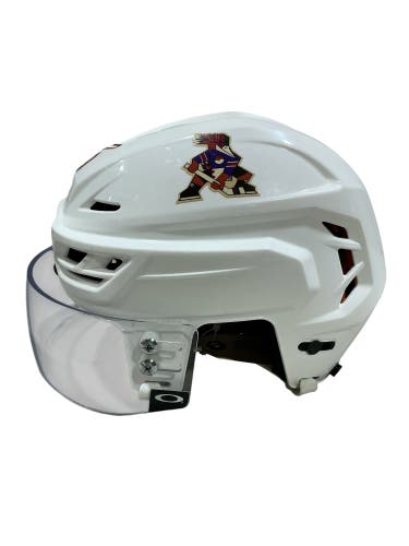 White Small CCM Tacks 710 Helmet Pro Stock (Used) 1656