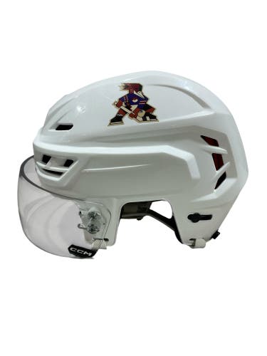 White Medium CCM Tacks 710 Helmet Pro Stock (Used) 1654