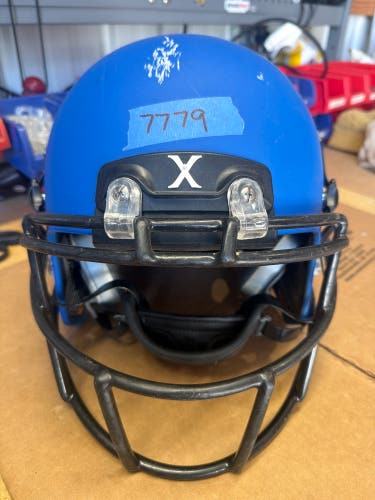 USED XENITH X2E+ ADULT FOOTBALL HELMET - LARGE - FLAT ROYAL BLUE