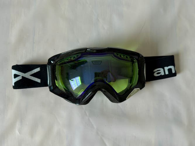 Anon Ski Snowboard Goggles Green Black Transparent Lenses Adult Unisex