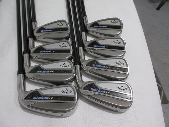 Callaway Paradym Ai Smoke Iron Set - 4-PW, AW - Stiff Flex Graphite