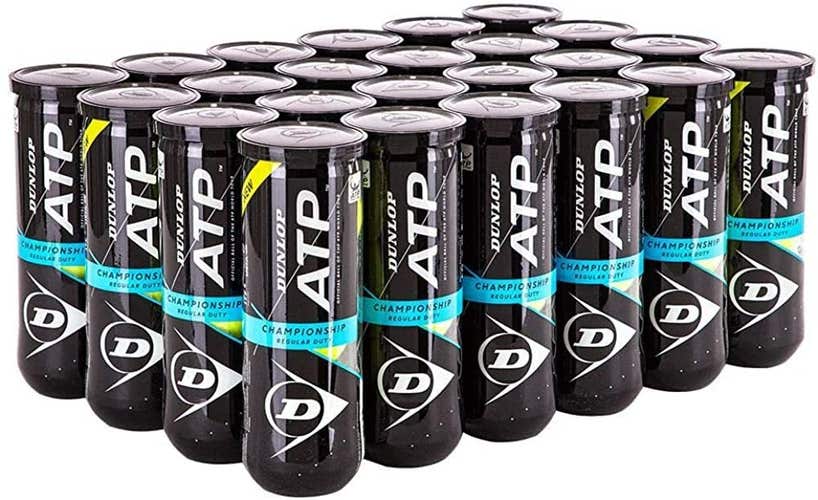 DUNLOP ATP Championship Tennis Ball,Case (24 Cans ATP Championship Regular Duty)