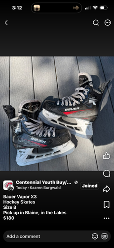 CCM JetSpeed FT360 Hockey Skates Regular Width 9.5 (Used)