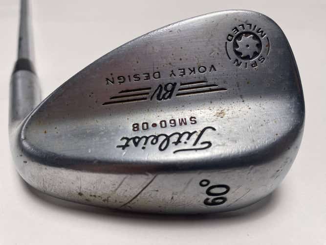 Titleist Vokey Spin Milled Lob Wedge LW 60* 8 True Temper Dynamic Gold Wedge RH