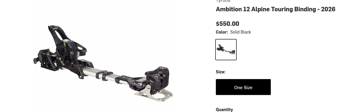 NEW 2026 Tyrolia ski bindings AMBITION 12 MN Ambition 12 Alpine