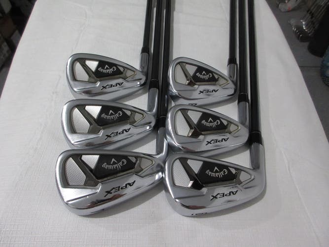 Left-Handed Callaway 2021 Apex Iron Set - 6-PW, AW - Stiff Flex Graphite