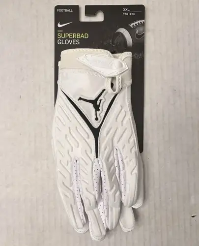 Jordan/Nike Superbad 6.0 Football Gloves - White (Men's 2XL/XXL)