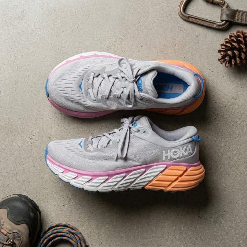 HOKA ONE ONE Gaviota 4 Womens US 10 Grey Pink Runnercore Chunky Dad Shoe