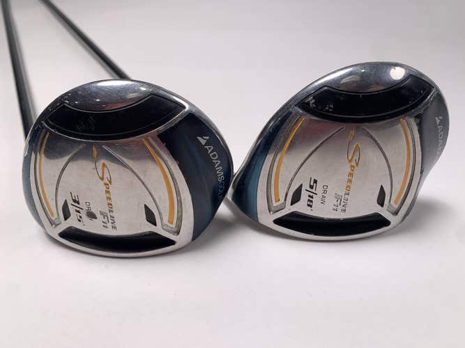 Adams Speedline F11 Titanium 3 & 5 Fairway Set 15* 18* Voodoo RVS7 Regular RH