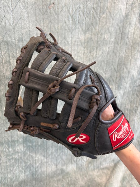 Black Rawlings Premium Series LH First Base Baseball Glove 12.5" (Used)